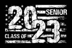 American Flag Senior Class Of 2023 Design vector