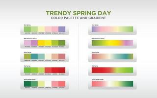 Spring Color Palette and Gradient vector