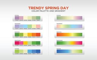 Spring Color Palette and Gradient vector