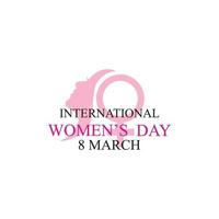 word international happy women day logo illustration design vector