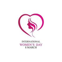 word international happy women day logo illustration design vector