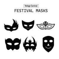 Carnival of Venice Festival Celebration Party Masks in Black Color