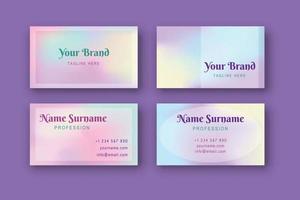 Colorful Modern Gradient Business Card Template Set vector