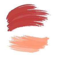 Abstract colorful brush strokes in trendy pale red and coral shades. Abstract background texture vector