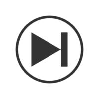 Fast forward button icon. Element of audio player interface. Playback symbol vector