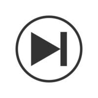 Fast forward button icon. Element of audio player interface. Playback symbol vector