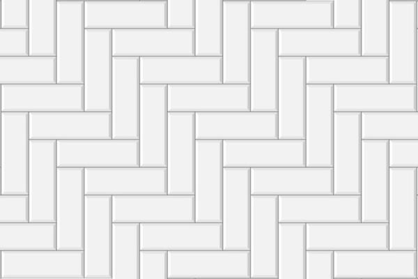White herringbone tile seamless pattern. Kitchen backsplash or bathroom floor surface. Subway stone or ceramic brick wall background