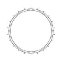 Round 360 degree measuring scale of barometer, speedometer, compass, thermometer. Circular measuring tool vector