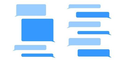 Message bubbles set. Empty chat frames templates. Mobile messenger app dialog vector