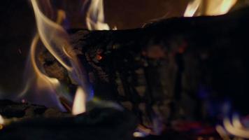 Flames in a Fireplace video