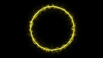 quadro de círculo ardente amarelo sobre fundo preto video
