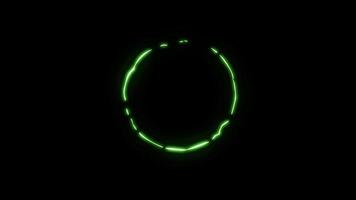2D-Grünlicht-Burst-Effekt auf schwarzem Hintergrund video