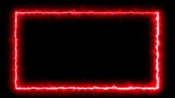 quadro retangular vermelho da onda de calor no fundo preto
