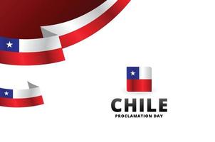 Chile Proclamation Day Background For Greeting Moment vector