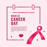 World Cancer Day Design For International Moment vector