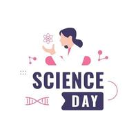 International Day of Women and Girls in Science vector