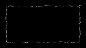cadre d'onde électrique rectangulaire blanc sur fond noir video