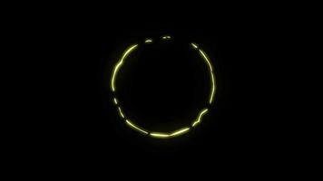 2d yellow light burst effect on black background video