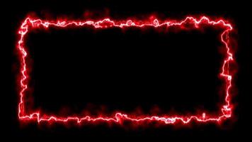 quadro de onda elétrica retangular vermelho sobre fundo preto video