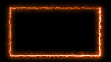 quadro de onda de calor retangular laranja em fundo preto video