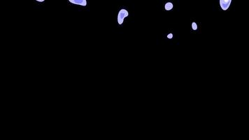 transición de dibujos animados de agua de burbuja azul sobre fondo negro