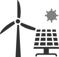 icono de vector de energía renovable