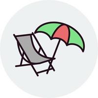 Deckchair Vector Icon