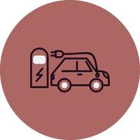 Electric car Vector Icon