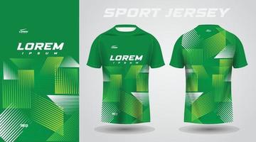 diseño de camiseta deportiva de camisa verde vector