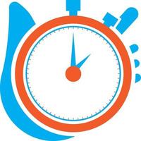 Clock With Hand Icon vector Illustration