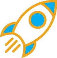 Space ship vector icon, Rocket launch icon vector Illustration