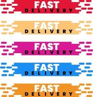 Express and Fast Delivery symbols, Fast delivery stamp, red vector banner fast delivery