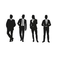 silhouette in office man style vector