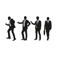 silhouette in office man style vector