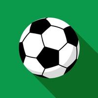 soccer, football sport ball icon in flat style. Sport equipment. Symbol for mobile application or web. Vector