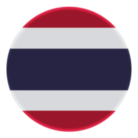 drapeau 3d de la thaïlande sur le cercle de l'avatar. png