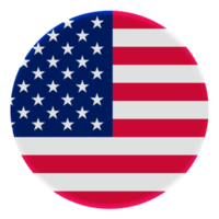 3D Flag of United States of America on avatar circle. png