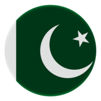 3d flagga av pakistan på avatar cirkel. png