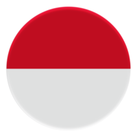 3D Flag of Monaco on avatar circle. png