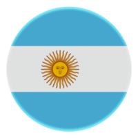 Bandeira 3D da Argentina no círculo de avatar. png