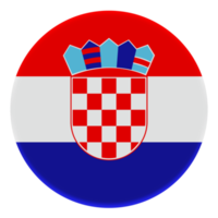 3d bandera de croacia en el círculo de avatar. png