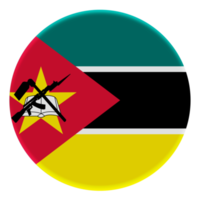 3d bandera de mozambique en un círculo de avatar. png
