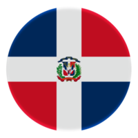 3D-Flagge der Dominikanischen Republik auf einem Avatar-Kreis. png