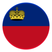 3D Flag of Liechtenstein on a avatar circle. png