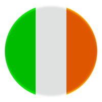 3d flagga av irland på avatar cirkel. png