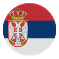 3d bandera de serbia en el círculo de avatar. png