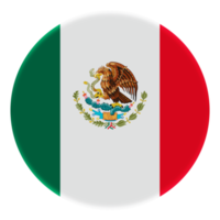 3d flagga av mexico på avatar cirkel. png