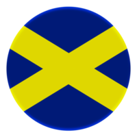 3d bandera de escocia en el círculo de avatar. png