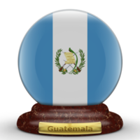 3D Flag of Guatemala on a globe background. png