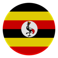 3D-Flagge von Uganda auf einem Avatar-Kreis. png